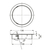 Skizze zu LAMP® Csapott belépőszárny kerek 136 mm, INOX
