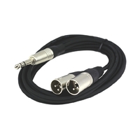 CÂBLE 3M - JACK STEREO MÂLE - XLR 3 PIN MÂLE POWER ACOUSTICS - ACCESSOIRES