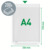 Prospekthülle Premium Maxi, DIN A4, 48% recyceltes PVC, genarbt, 5 Stück, farblos