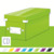 Archivbox Click & Store WOW CD, Graukarton, grün