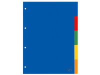 Kangaro A405 Tab-Register Leerer Registerindex Polypropylen (PP) Blau, Mehrfarbig