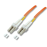 EFB Elektronik LC/LC 50/125µ 1m Glasfaserkabel Beige, Orange