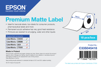 Epson Rouleau adhesif continu Premium Matte 76mm x 35 mm pour TM-C3400