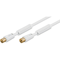 Goobay 67375 cable coaxial RG-59 10 m IEC male IEC female Blanco