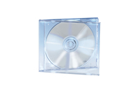 Ednet 64031 funda para discos ópticos Caja transparente para CD 1 discos Transparente