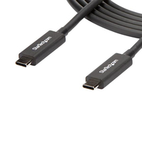 StarTech.com 6 ft. (2 m) Thunderbolt 3 Cable with 100W Power Delivery - 40Gbps