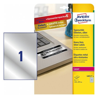 Avery L6013-8 printeretiket Zilver Zelfklevend printerlabel