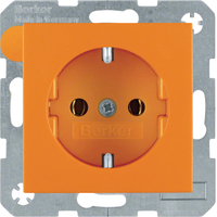 Berker SCHUKO socket outlet S.1/B.3/B.7 orange, matt