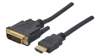 Uniformatic 12511 câble vidéo et adaptateur 2 m DVI HDMI Type A (Standard) Noir