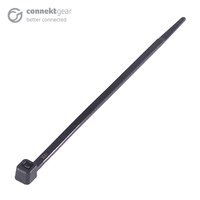 connektgear Plastic Cable Ties (High Tensile Strength) 200 x 4.5mm - Pack of 100 Black