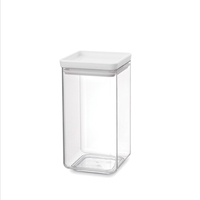 Brabantia Tasty+ Einmachglas Quadratisch Kunststoff Transparent, Weiß
