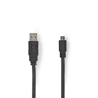 Nedis CCGP60410BK10 câble USB 1 m USB 2.0 USB A Micro-USB B Noir