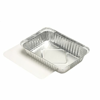 Papstar 14510 Einweg-Lebensmittelbehälter Aluminium, Karton, Kunststoff Silber