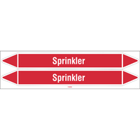 Brady SPRINKLER 450X52CARD-T1-P04 selbstklebendes Etikett Rechteck Permanent Weiß, Rot