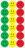 Sigel BA172 étiquette auto-collante Rond Vert, Rouge, Jaune 180 pièce(s)
