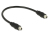 DeLOCK 0.25m, 2x3.5mm Audio-Kabel 0,25 m 3.5mm Schwarz