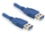 DeLOCK USB 3.0-A male/male - 3m kabel USB USB A Niebieski