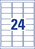 Avery L4773-20 étiquette auto-collante Rectangle aux angles arrondis Permanent Blanc 480 pièce(s)