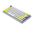 Logitech Pop Keys Tastatur Universal RF Wireless + Bluetooth QWERTY UK Englisch Mintfarbe, Violett, Weiß, Gelb
