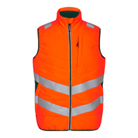 Safety Steppweste - 5XL - Orange/Grün - Orange/Grün | 5XL: Detailansicht 1