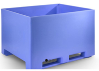 Hygiene Palettenbox BI-630, Reinraumbehälter, 1200x1000x785mm, PE-Schale PU-Kern, 630L, Türkisgrün