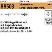 ART 88503 FISCHER-Nageldübel N-S 10 x 160/110 -Z VE=S