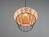 LED Pendelleuchte mit Rattan Geflecht Natur und Gitter im Boho Stil Ø 30cm