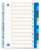 Oxford Register A4 XL (242 x 297 mm), aus 0,12 mm starker PP-Folie, 1-12, 12 Blatt, durchgefärbt 6-farbig, Deckblatt weiß