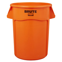 Rubbermaid BRUTE Round Container - 121 Litres-Orange