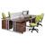 Maestro 25 straight desk 1400mm x 600mm - silver cantilever leg frame and oak to