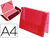 Carpeta Beautone Portadocumentos Gomas 36930 Polipropileno Din A4 Roja Transparente -Lomo 25 Mm