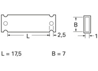 Kabelschildträger 17,5 x 7,0 mm, PE, UV-witterungsstabil