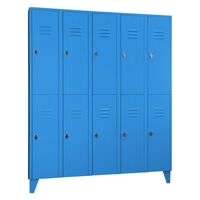 Steel locker with stud feet