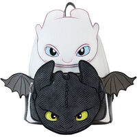 MOCHILA FURIA LUMINOSA & FURIA NOCTURNA COMO ENTRENAR A TU DRAGON LOUNGEFLY 26CM