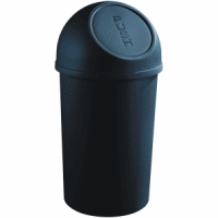 Abfallbehälter 25l Kunststoff mit Push-Deckel schwarz