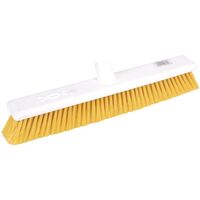 Jantex Soft Washable Broomhead Yellow 457mm Floor Cleaning Kitchen