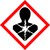 GHS-Kennzeichen GHS 08 - Gesundheitsgefahr-Symbol - Gefahrensymbol 15 x 15 mm, Polyethylen permanent, 1.000 Gefahrstoffaufkleber weiß