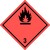 Gefahrgutetiketten 100 x 100 mm, 3 Entzündbare flüssige Stoffe Klasse 3, Papier schwarz rot, 1.000 Gefahrgutaufkleber