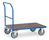 fetra® Schiebebügelwagen mit Siebdruckplatte, Ladefläche 1000 x 700 mm, wasserfest, 600 kg Tragkraft