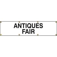 Antiques fair safety banner