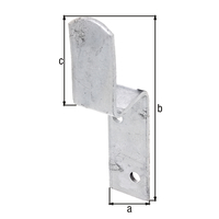 Zaunriegelhalter, feuerverzinkt, BxH 34x160 mm