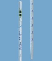 Pipety wielomiarowe szkło sodowo-wapniowe AR-GLAS® kalibrowane na wlew klasa A niebieska podziałka Pojemność nominalna 0