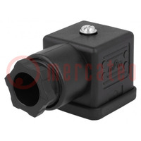 Connector: valve connector; plug; form A; 18mm; female; PIN: 3; mPm