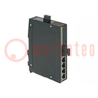 Switch PoE Ethernet; unverwaltet; Portanzahl: 4; 9÷60VDC; RJ45,SC