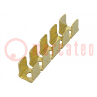 Terminal: flat; 6.4mm; 0.8mm; male; M3; 10x terminal,double; screw