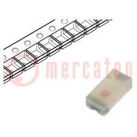 LED; SMD; 0603; verde; 4,5÷15mcd; 1,6x0,7x0,4mm; 130°; 2,2÷2,6V