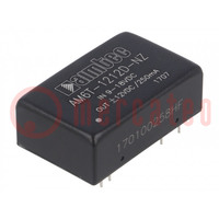 Converter: DC/DC; 6W; Uin: 9÷18V; Uout: 12VDC; Uout2: -12VDC; DIP24