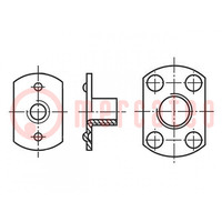 Nut; M4; 0.7; steel; Plating: without coating; BN 194; for welding