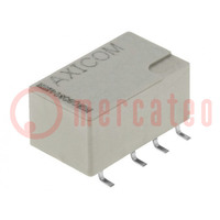 Relay: electromagnetic; DPDT; Ucoil: 9VDC; 5A; 0.5A/125VAC; IM; SMT