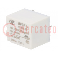 Relay: electromagnetic; SPST-NO; Ucoil: 12VDC; 15A; 10A/277VAC
